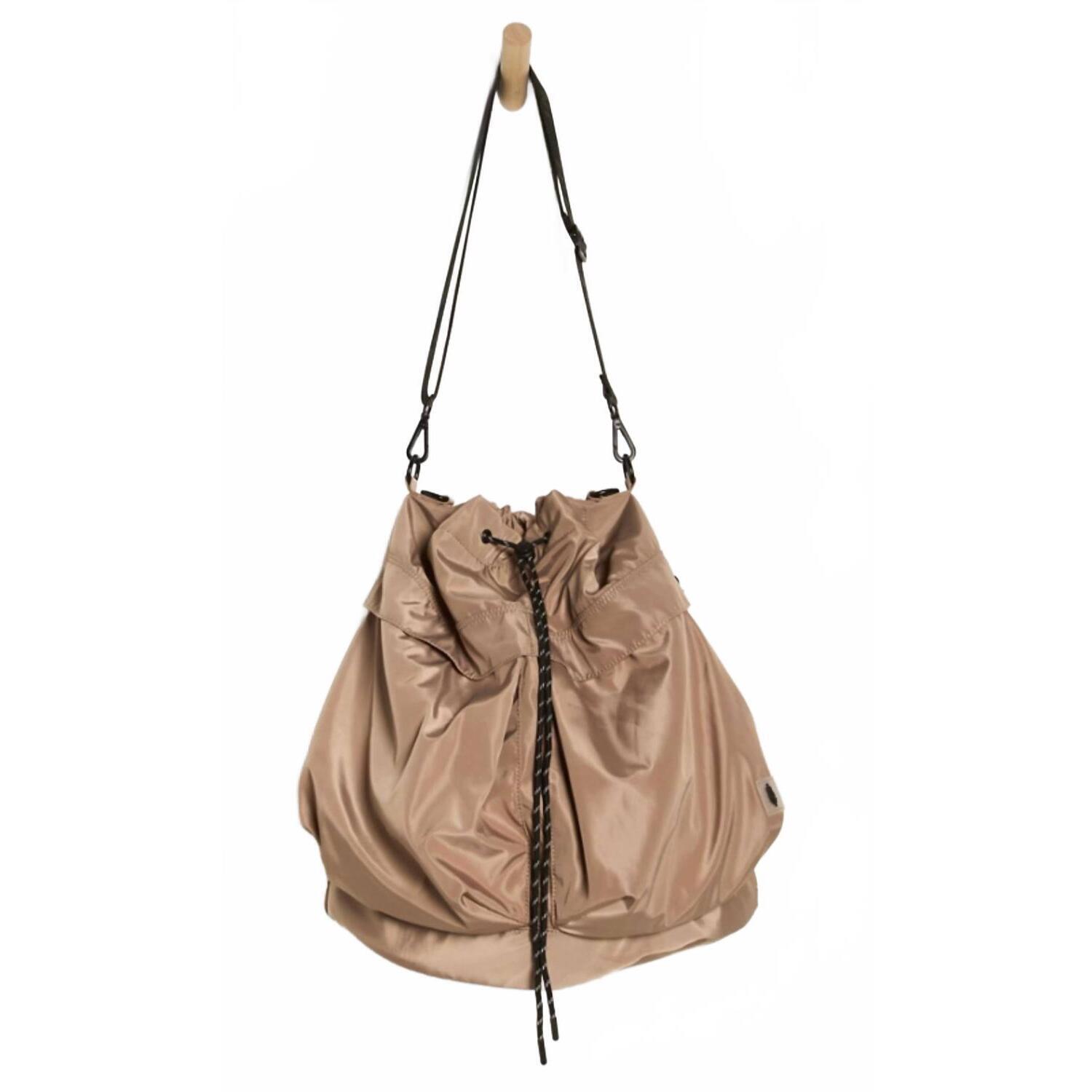 Free People Beige Drawstring Shoulder Bag